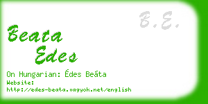 beata edes business card