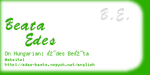 beata edes business card